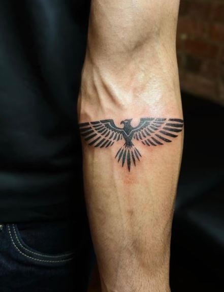 Small Tribal Eagle Tattoo On Hands