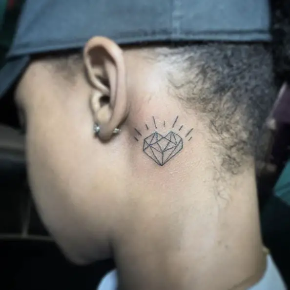 Sparkling Diamond Ear Tattoo