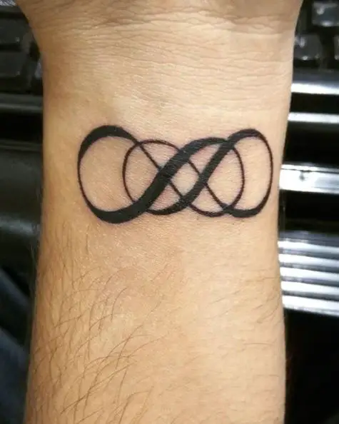 Thick and Thin Double Infinity Tattoo
