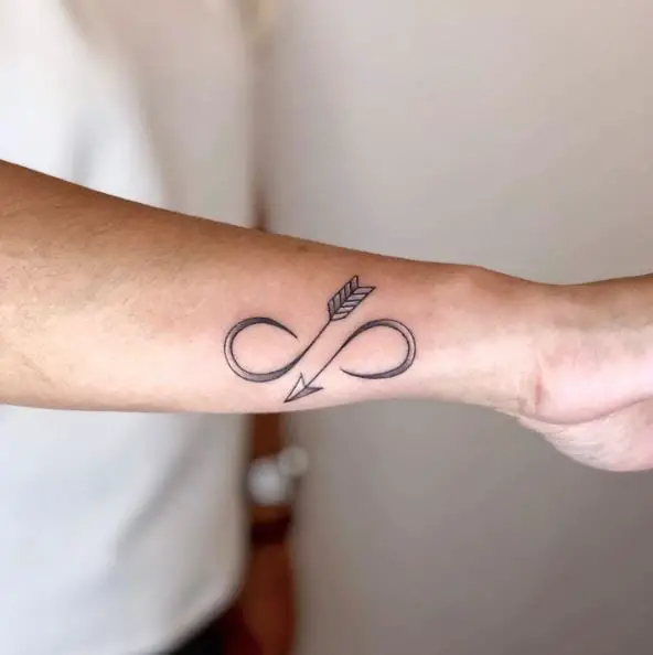 Twisted Arrow Infinity Tattoo