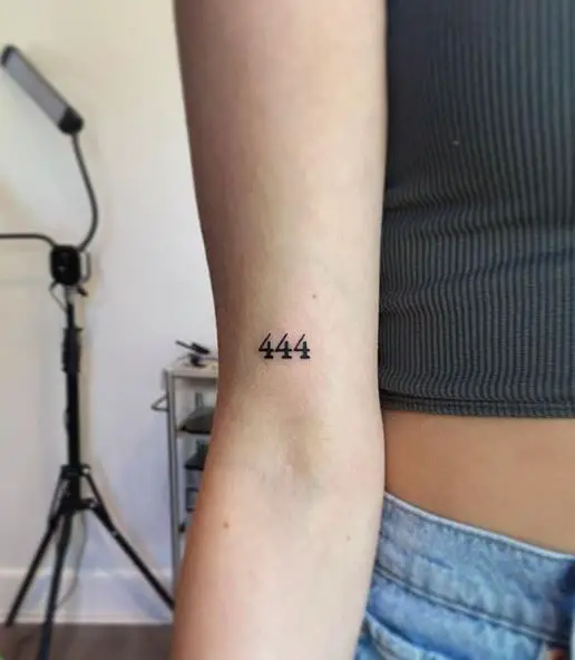 Angel Number 444 Arm Tattoo