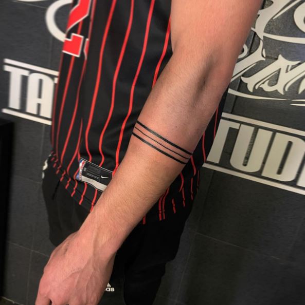 Triple Solid Armband Tattoo