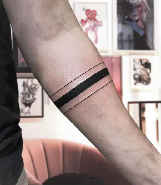 Triple Black Armband Tattoo