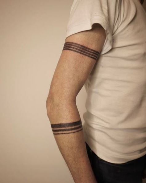 Two Black Armband Tattoo
