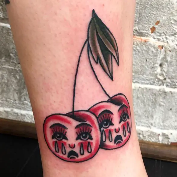 Crying Cherries Tattoo