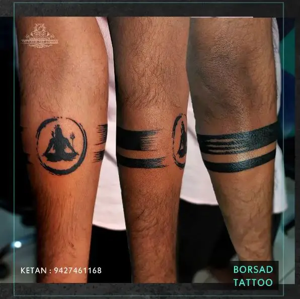 Double Armband with Shiva Tattoo