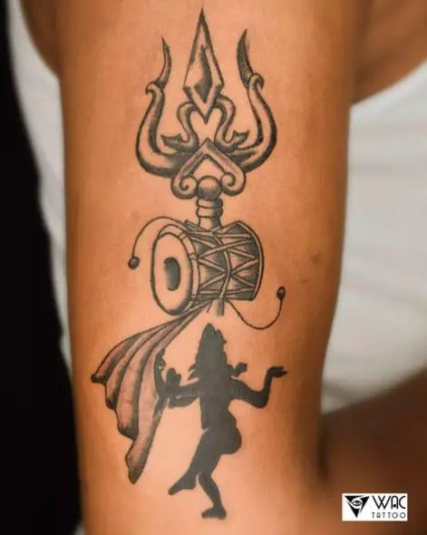 Shiva with Trishul Tattoo