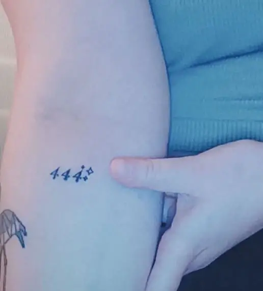 Minimalistic Stars and Number 444 Arm Tattoo