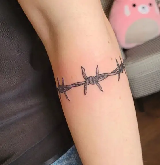 Shaded Barbed Wire Armband Tattoo