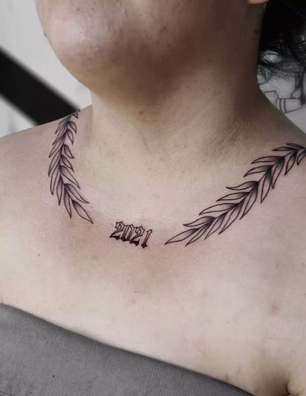 2021 and Laurel Wreath Necklace Tattoo
