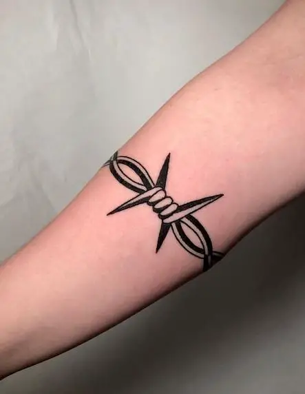 Single Barb Wire Armband Tattoo