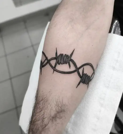 Black Barbed Wire Armband Tattoo