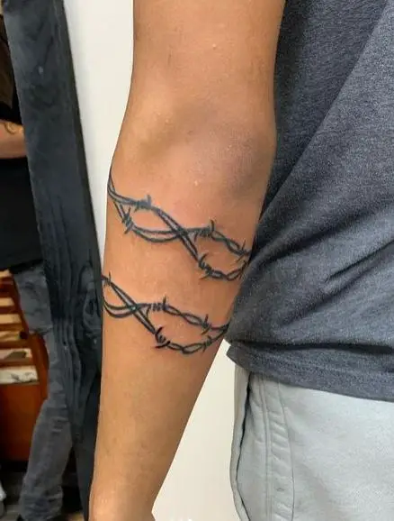 Double Barbed Wire Armband Tattoo