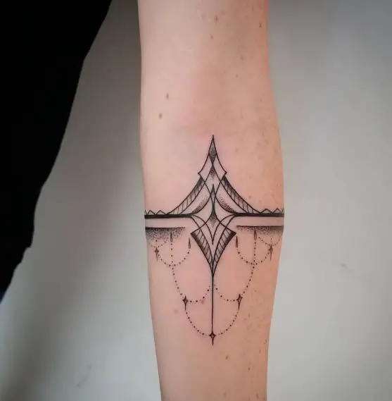 Symmetrical Ornamental Armband Tattoo