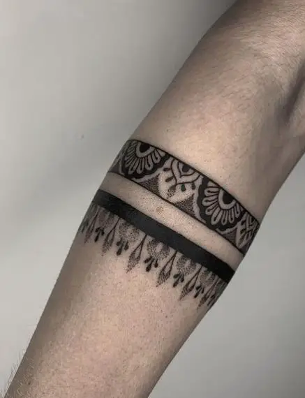 Double Ornamental Armband Tattoo