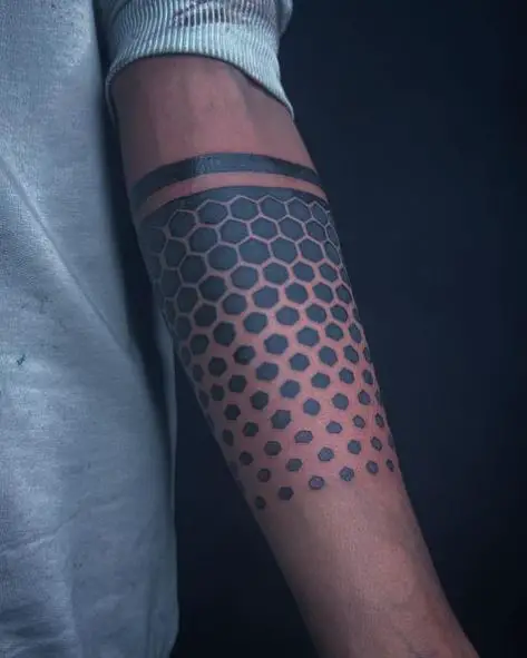 Black Geometric Armband Tattoo
