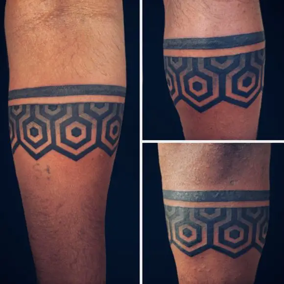 Geometric Mosaic Armband Tattoo