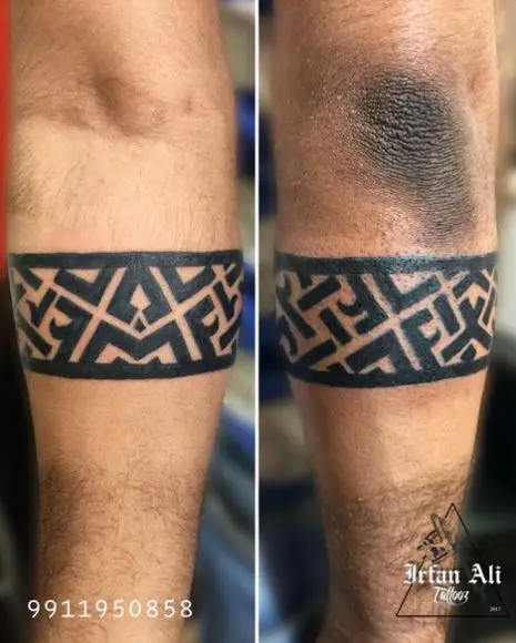 Geometrical Maze Armband Tattoo
