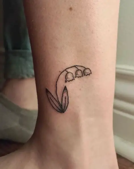 A Small Stem of Lily of the Valley Tattoo