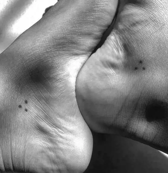 Aesthetic Dots Ankle Tattoo