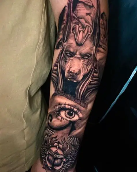 Anubis Egyptian Tattoo Design
