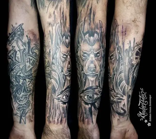 Anubis Forearm Tattoo Piece