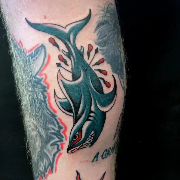 Bleeding Shark Tattoo Art