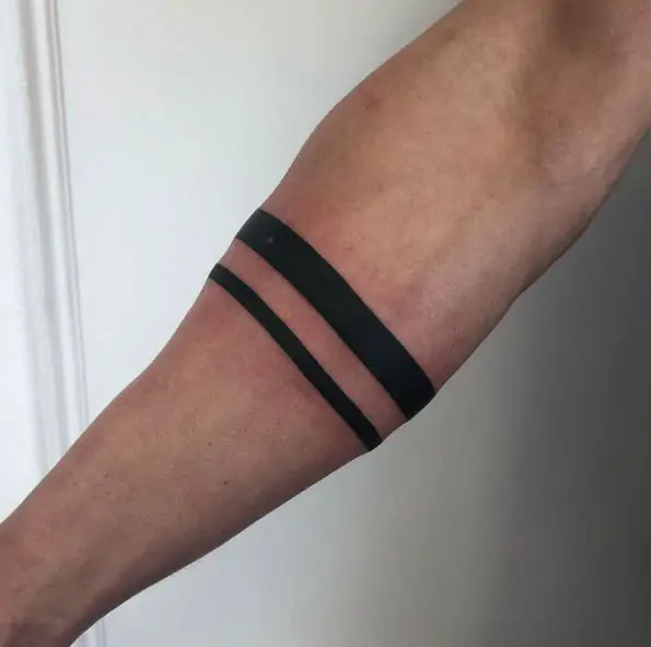 Bold Black Armband Tattoo