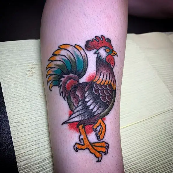 Brigante Rooster Tattoo Piece