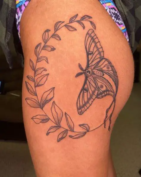 Crescent Vine Moth Tattoo