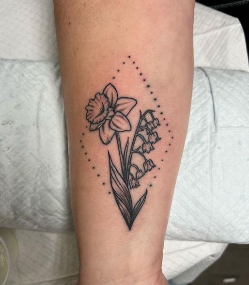 Daffodil and Lily of the Valley Tattoo