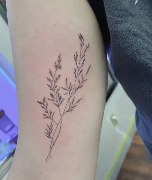 Fineline Lavender Tattoo Design
