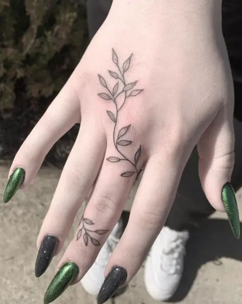 Finger Vines Wraparound Tattoo