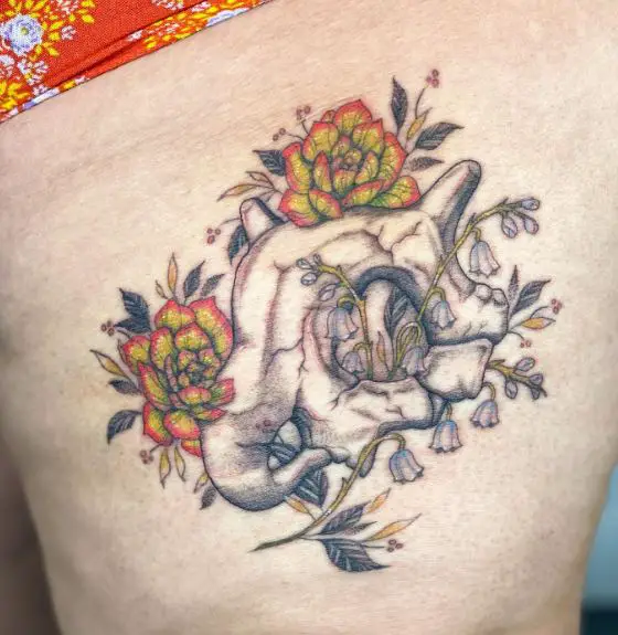 Floral Cubone Tattoo Piece