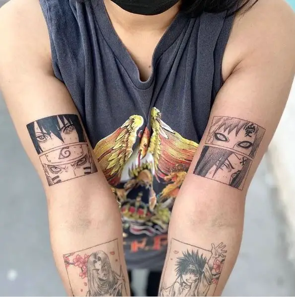 Gaara's Image Tattoo on Arms