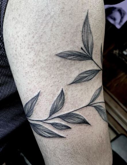 Leaves Vine Around the Arm Tattoo