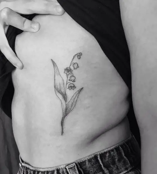 Lily of the Valley Rib Tattoo