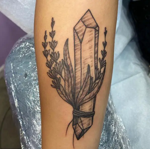Little Crystal and Lavender Bundle Tattoo