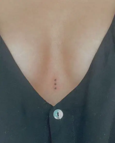 Mini Three Dots Chest Tattoo