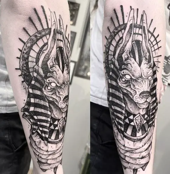 Necro Anubis Tattoo Piece