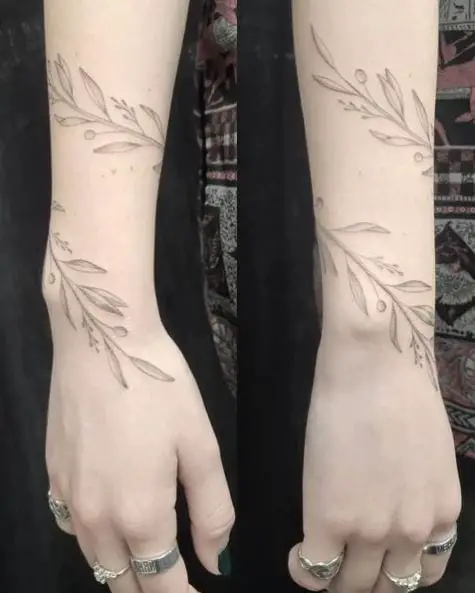 Olive Branch Wrist Wrap Tattoo