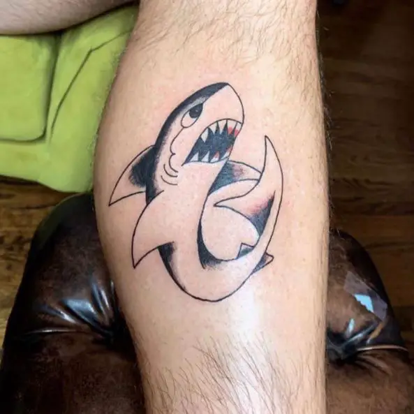 Open Mouth Shark Tattoo
