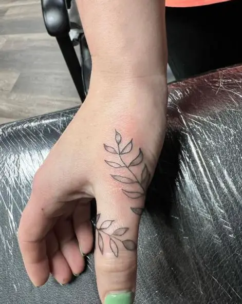 Petite Thumb Vine Tattoo