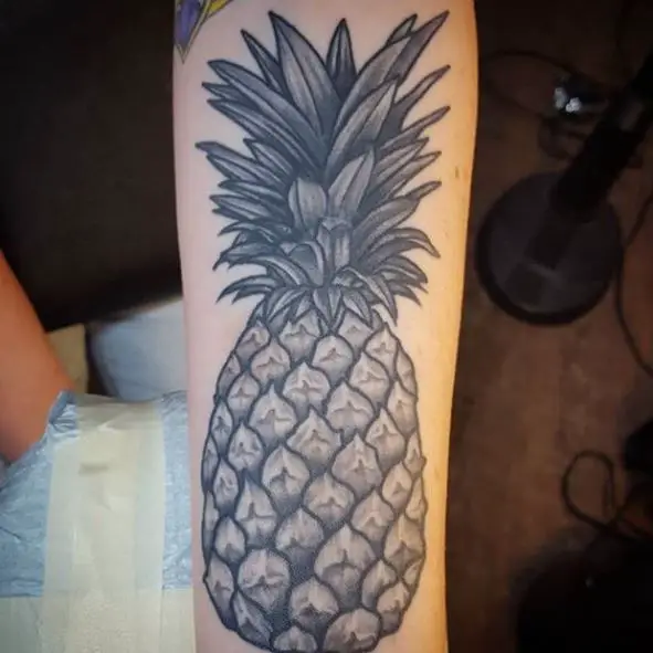 Pineapple Pencil Art Tattoo Piece