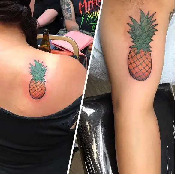 Pineapple Shoulder and Arm Tattoo Pieces