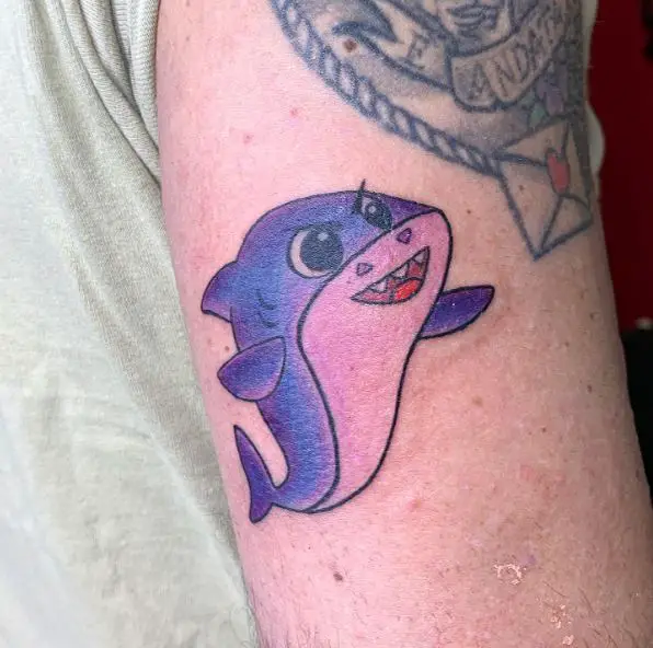 Purple Baby Shark Tattoo