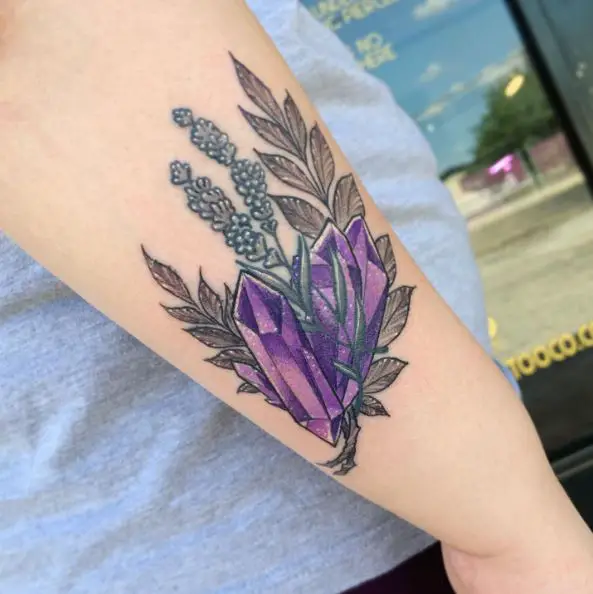 Purple Crystals and Lavender Tattoo