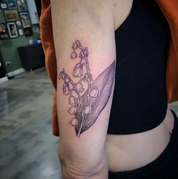 Purple Ink Lily of the Valley Tattoo