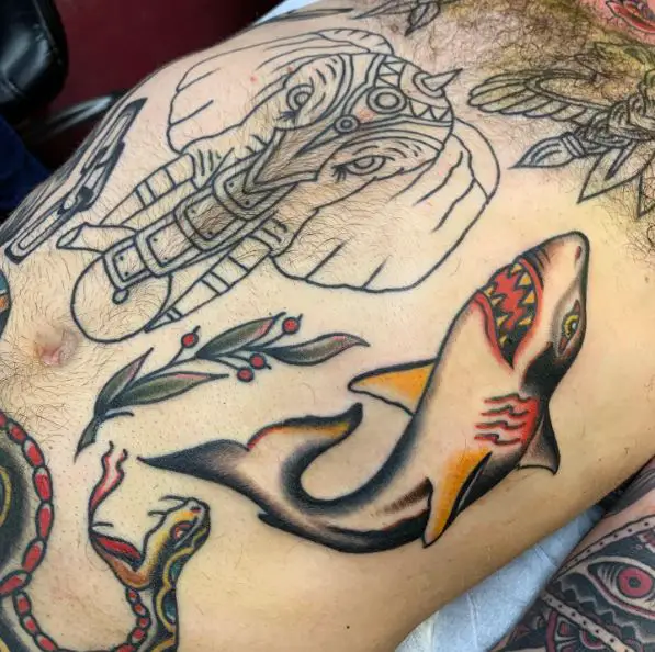 Shark and Animals Tattoo Art