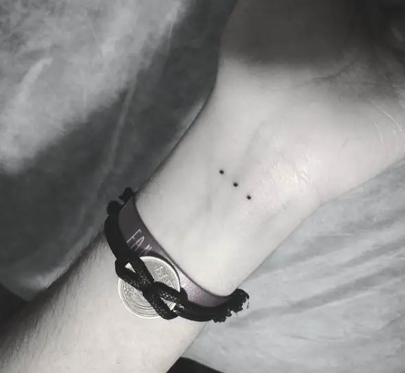 Simple Three Dots Wrist Tattoo